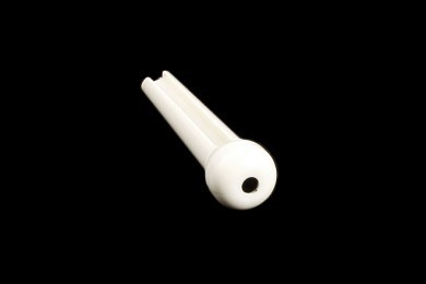 ALLPARTS BP-0679-025 White Plastic Dotted Bridge Pins 6 Pack 