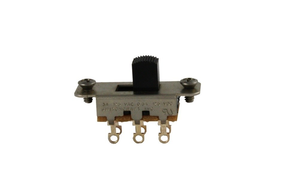ALLPARTS EP-0260-023 Switchcraft Black On-On Slide Switch 