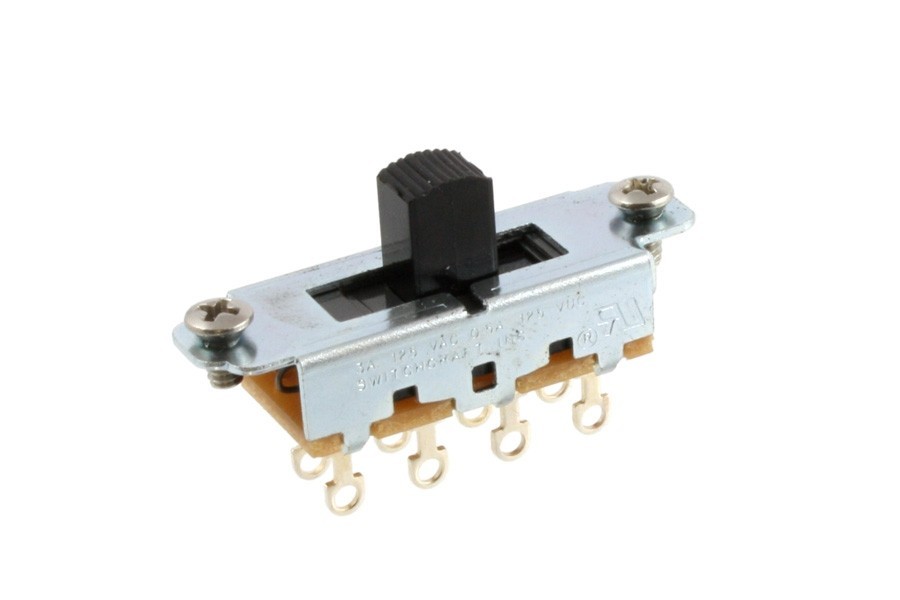 ALLPARTS EP-0261-023 Switchcraft Black On-Off-On Slide Switch 