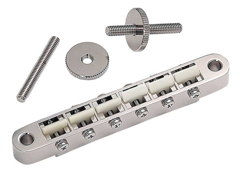 ALLPARTS GB-2542-001 Gotoh Nickel Narrow Tunematic with Plastic Saddles 