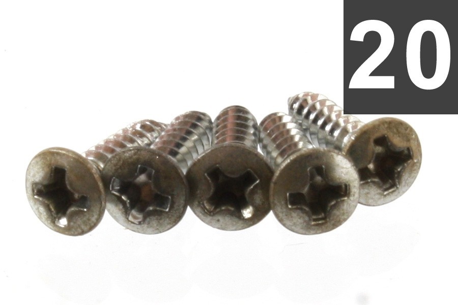ALLPARTS GS-0001-007 Standard Pickguard Screw - Aged Nickel - 20-pack