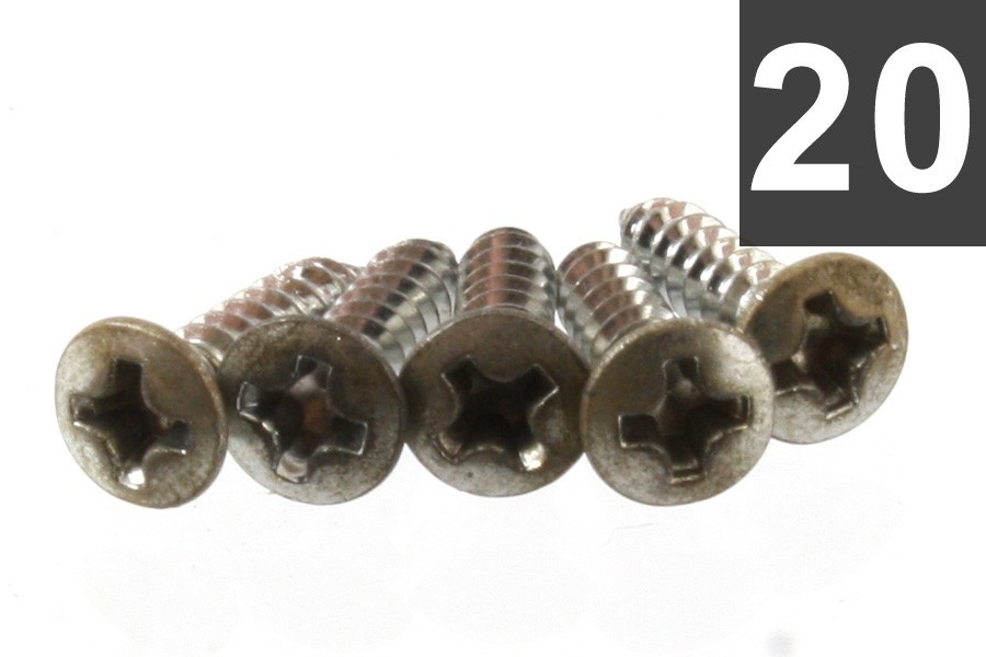 ALLPARTS GS-0001-007 Pack of 20 Aged Nickel Pickguard Screws 