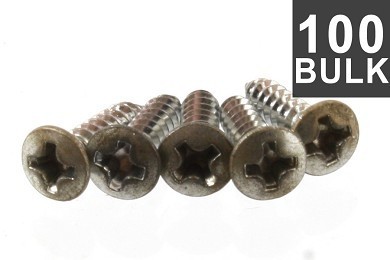 ALLPARTS GS-0001-B07 Bulk Pack of 100 Aged Nickel Pickguard Screws 