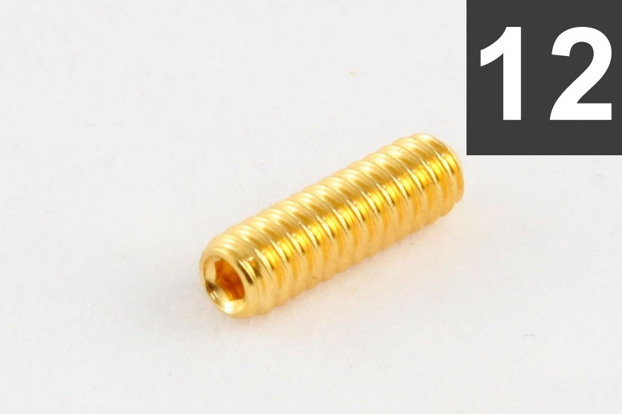 ALLPARTS GS-0002-002 Pack of 12 Gold #4-40 Bridge Height Screws 