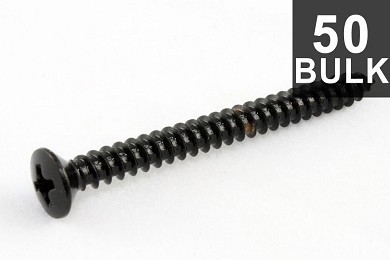 ALLPARTS GS-0005-B03 Bulk Pack of 50 Black Neckplate Screws 