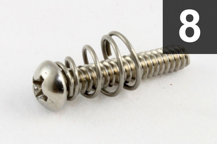 ALLPARTS GS-0007-005 Pack of 8 Steel Single Coil Pickup Screws 