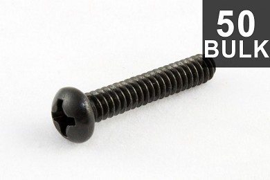 ALLPARTS GS-0007-B03 Bulk Pack of 50 Black Single Coil Pickup Screws 