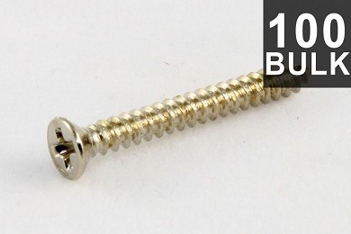 ALLPARTS GS-0008-B01 Bulk Pack of 100 Nickel Humbucking Ring Screws 