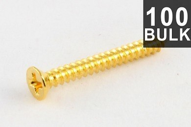 ALLPARTS GS-0008-B02 Bulk Pack of 100 Gold Humbucking Ring Screws 