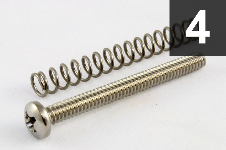 ALLPARTS GS-0010-005 Pack of 4 Steel Bridge Length Screws 