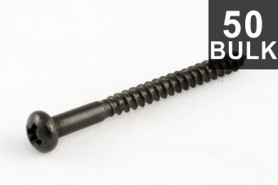 ALLPARTS GS-0011-B03 Bulk Pack of 50 Black Bass Pickup Screws 