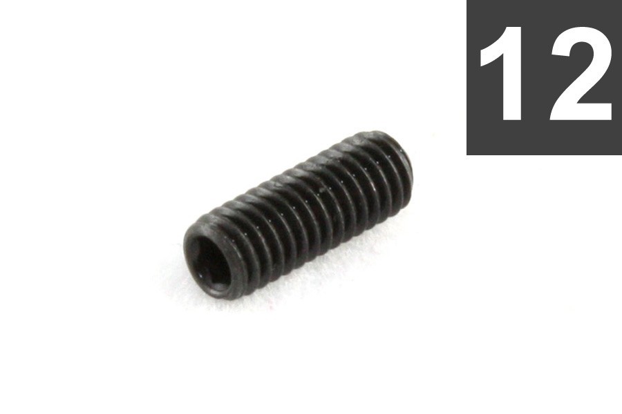 ALLPARTS GS-0049-003 Pack of 12 Black M3x8 Guitar Bridge Height Screws 