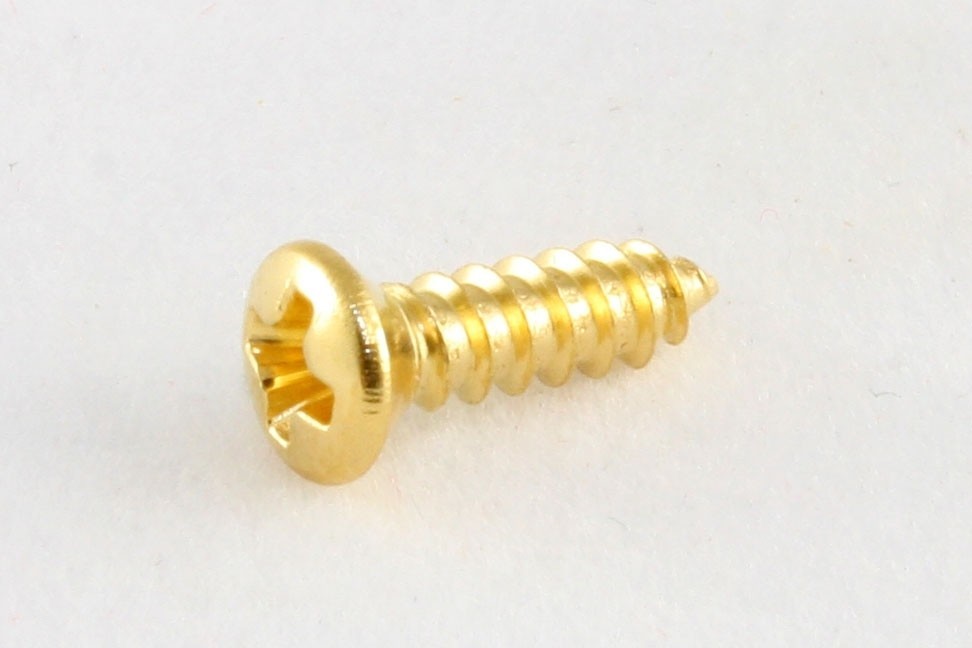 ALLPARTS GS-0050-002 Pack of 20 Gold Gibson Size Pickguard Screws 