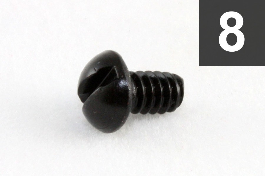 ALLPARTS GS-0062-003 Pack of 8 Black Switch Mounting Screws 
