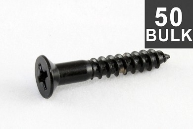 ALLPARTS GS-0063-B03 Bulk Pack of 50 Black Bridge Mounting Screws 