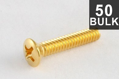 ALLPARTS GS-0064-B02 Bulk Pack of 50 Gold Pickup Mounting Screws 