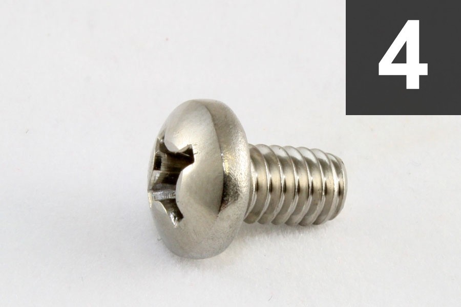 ALLPARTS GS-0359-005 Pack of 4 Bass Key Screws 
