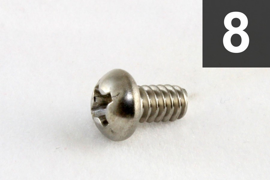 ALLPARTS GS-0368-005 Pack of 8 Stainless Blade Switch Screws 