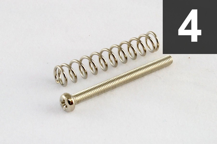 ALLPARTS GS-0394-001 Pack of 4 Nickel Metric Humbucker Mounting Screws 
