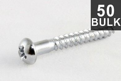 ALLPARTS GS-3013-B10 Bulk Pack of 50 Hardened Steel Tremolo Mounting Screws 