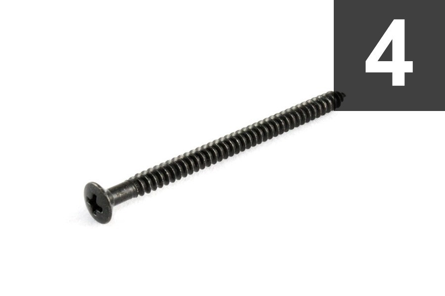ALLPARTS GS-3312-003 Pack of 4 Black Soap Bar Pickup Mounting Screws 