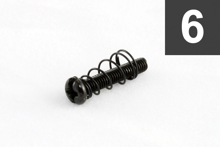 ALLPARTS GS-3324-003 Pack of 6 Black Metric Bridge Length Screws 