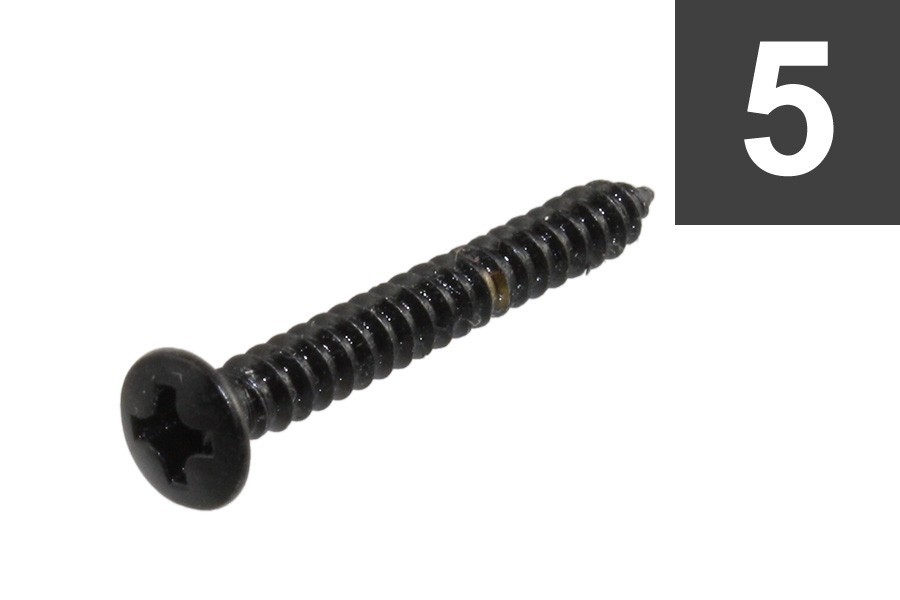 ALLPARTS GS-3364-003 Pack of 5 Black 1-Inch Bridge Mounting Screws 