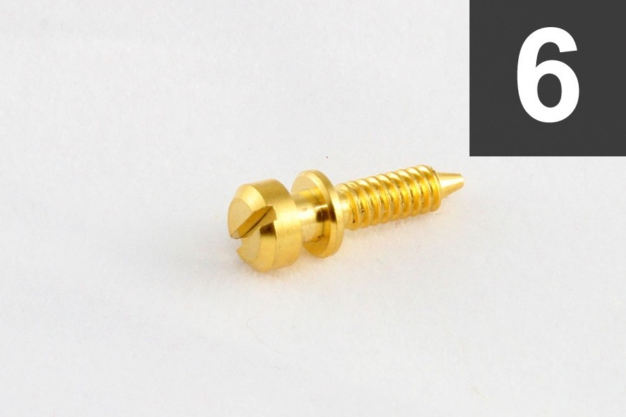ALLPARTS GS-3370-002 Pack of 6 Gold Intonation Screws 