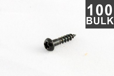 ALLPARTS GS-3376-B03 Bulk Pack of 100 Black Small Tuner Screws 