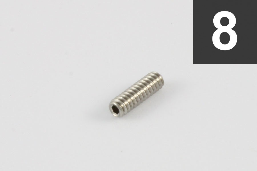 ALLPARTS GS-3384-005 Pack of 8 Steel Bridge Height Screws for Telecaster 