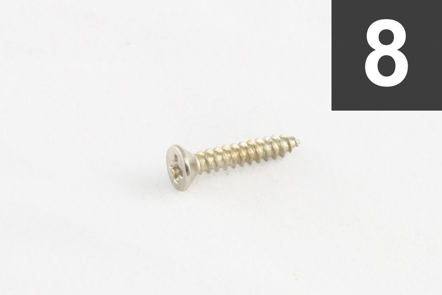 ALLPARTS GS-3397-001 Pack of 8 Nickel Short Humbucking Ring Screws 