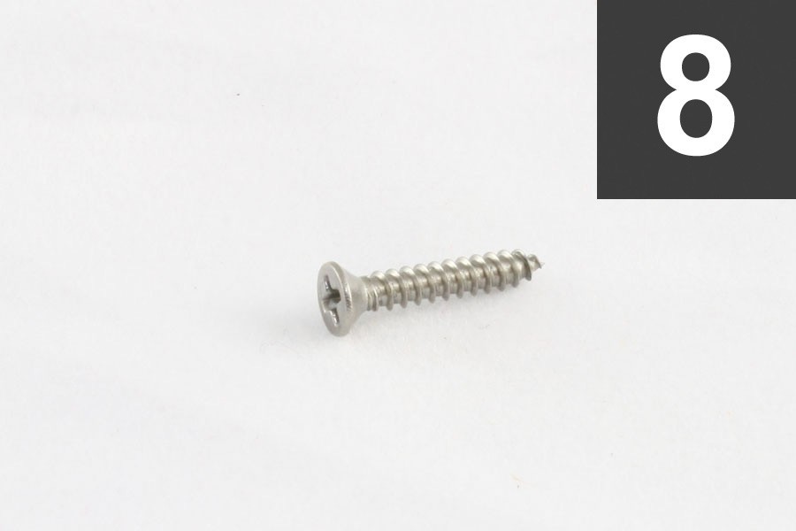 ALLPARTS GS-3397-005 Pack of 8 Steel Short Humbucking Ring Screws 