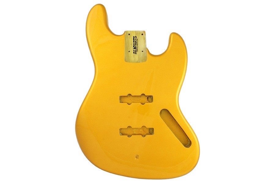 ALLPARTS JBF-CAY Candy Apple Yellow Finished Replacement Body for Jazz Bass 