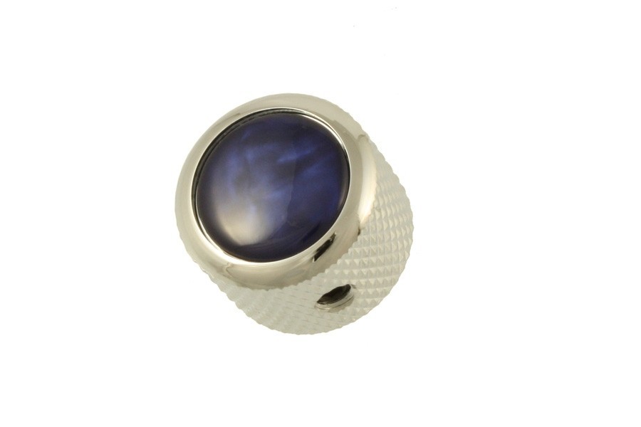 ALLPARTS MK-3173-010 Q-Parts Blue Pearl Chrome Dome Knob 