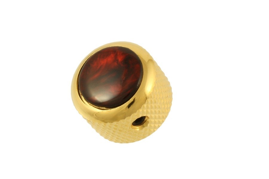 ALLPARTS MK-3174-002 Q-Parts Red Pearl Gold Dome Knob 