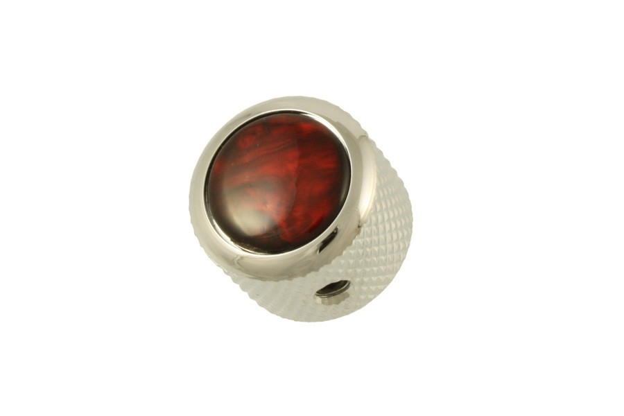 ALLPARTS MK-3174-010 Q-Parts Red Pearl Chrome Dome Knob 