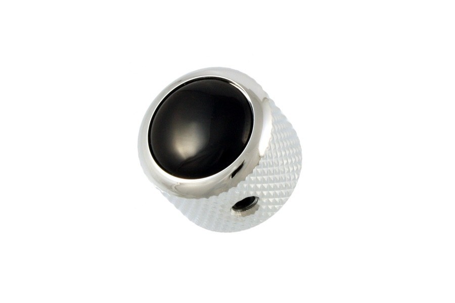 ALLPARTS MK-3176-010 Q-Parts Chrome Black Knob 