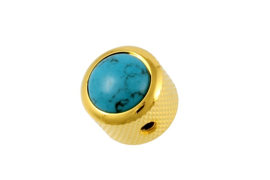 ALLPARTS MK-3180-002 Q-Parts Gold Turquoise Knob 