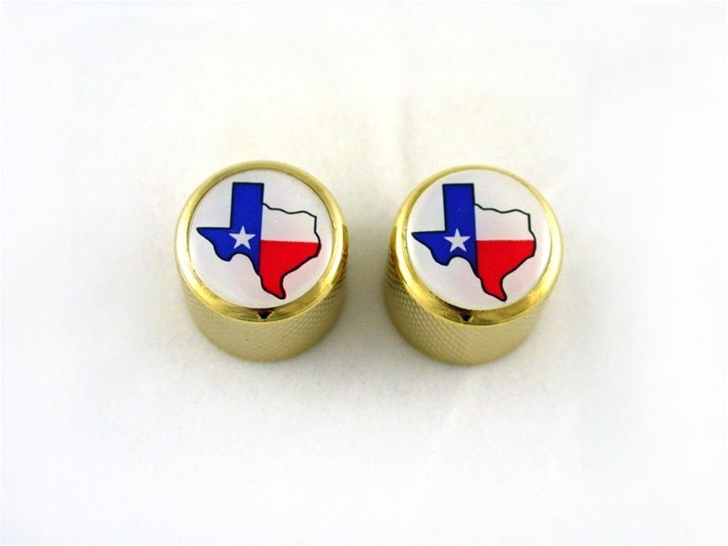 ALLPARTS MK-3317-002 State of Texas Gold Dome Knobs 