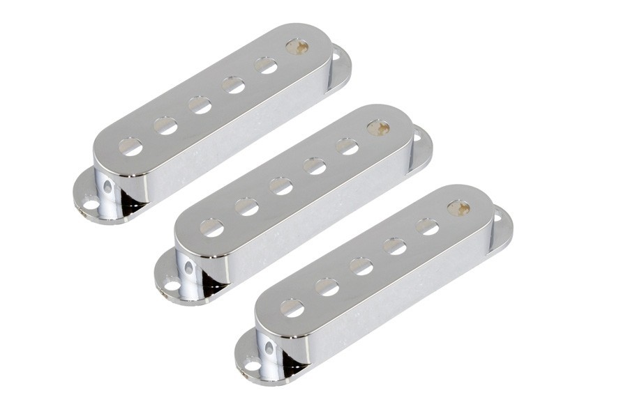 ALLPARTS PC-0406-010 Set of 3 Chrome Pickup Covers for Stratocaster 