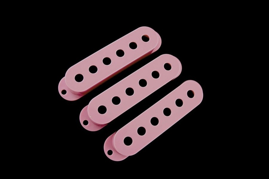 ALLPARTS PC-0406-021 Set of 3 Bubblegum Pink Pickup Covers for Stratocaster 