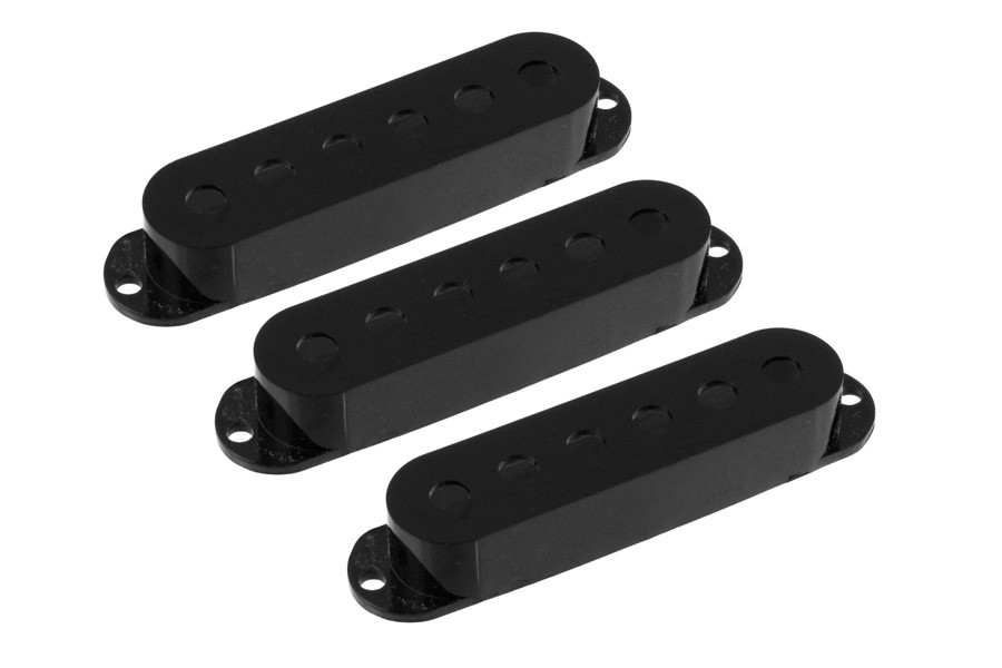 ALLPARTS PC-0406-023 Set of 3 Black Pickup Covers for Stratocaster 
