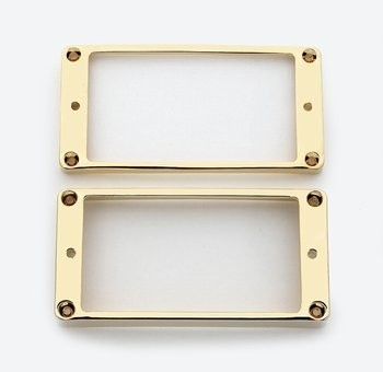 ALLPARTS PC-0438-002 Metal Humbucking  Ring Set Curved Gold 