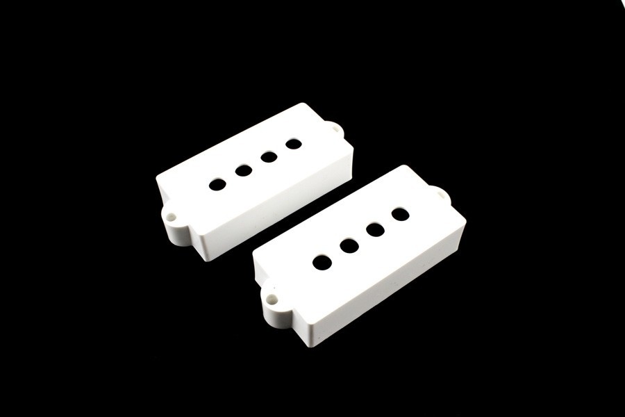 ALLPARTS PC-0951-025 Pickup covers for Precision Bass White 