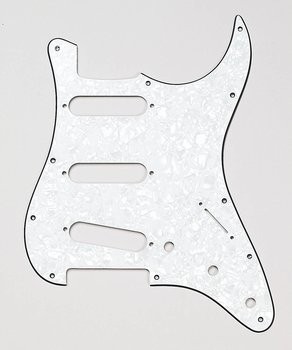 ALLPARTS PG-0552-055 White Pearloid Pickguard for Stratocaster 