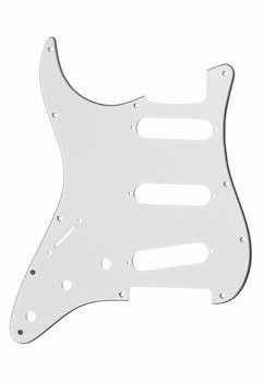 ALLPARTS PG-0552-L35 Left Handed White Pickguard for Stratocaster 