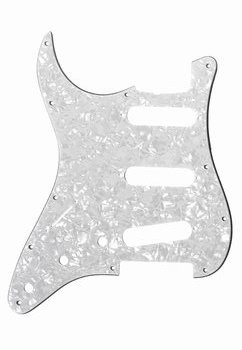 ALLPARTS PG-0552-L55 Left Handed White Pearloid Pickguard for Stratocaster 
