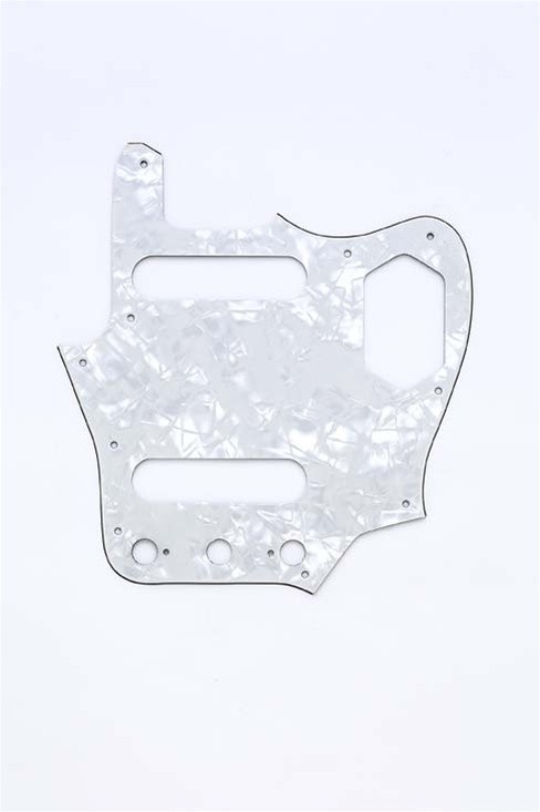 ALLPARTS PG-0580-055 White Pearloid Pickguard for Jaguar 