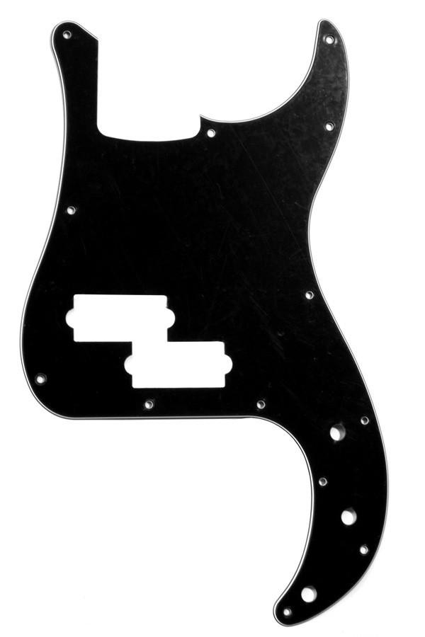 ALLPARTS PG-0750-033 Black Pickguard for Precision Bass 