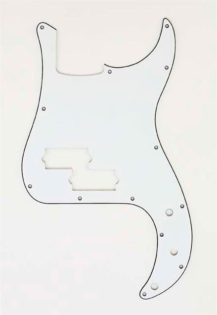 ALLPARTS PG-0750-035 White Pickguard for Precision Bass 
